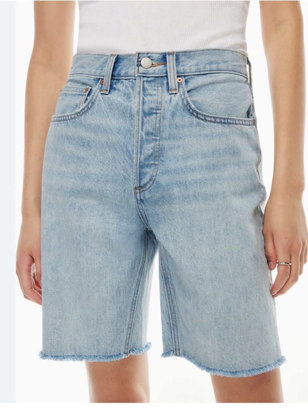 Aritzia Denim Forum the Joni loose long shorts